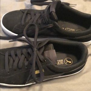 Puma black platform sneakers